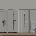 Modern Shower Sauna Bathroom Design With Glass Enclosures And Toilet