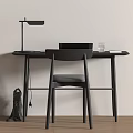 Desk and Chair Combination Office Desk and Chair Office Supplies Ornaments Computer Notebook Ornaments Public Office Area 3d model