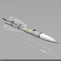 Military Missile Design Featuring White Body Tail Fins And Yellow Black Markings