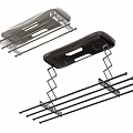 Foldable Portable Hangers with Metal Frame and Plastic Parts in Gray and Black