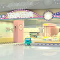 Tom Bear Fun World Kids Theme Mall Store With Pink Decor And Play Areas 3d model
