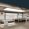 Sophia Elegant Retail Store Interior With Display Shelves Sofas And Modern Tables