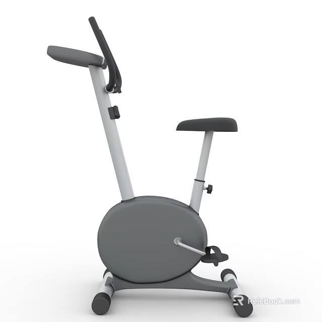 Stationary Exercise Bike For Home Fitness With Ergonomic Design And Adjustable Seat 3d model 