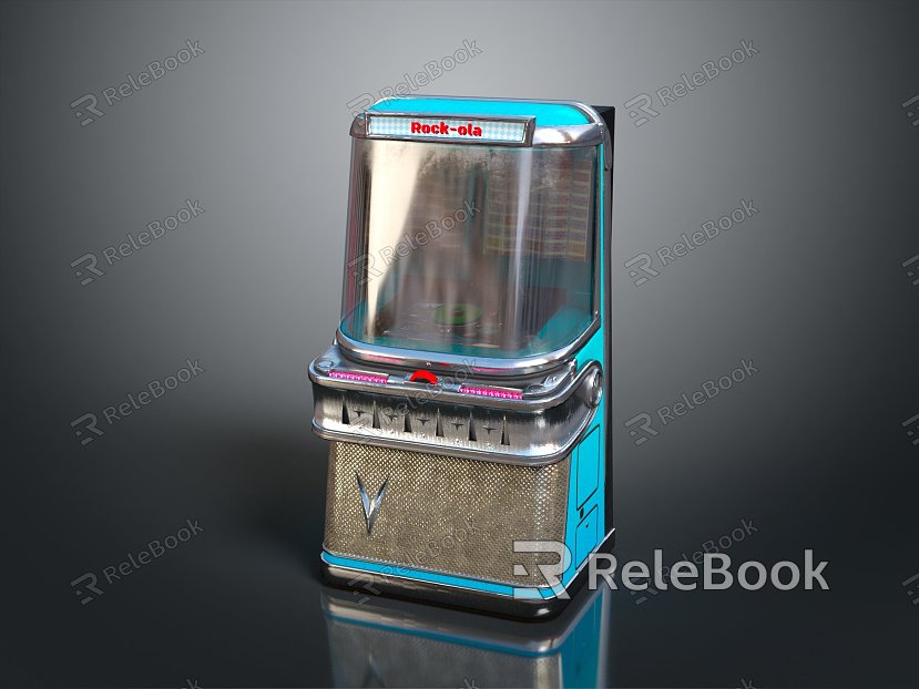 Modern jukebox Old-fashioned record player film machine Old-fashioned film machine model