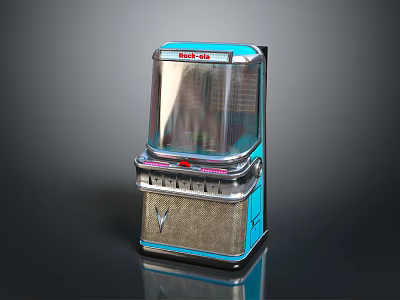 Retro Headphone Speaker System With Classic Design Transparent Front And High Quality Sound 3d model