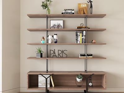 Modern Bookshelf Storage Rack Decorative Rack model