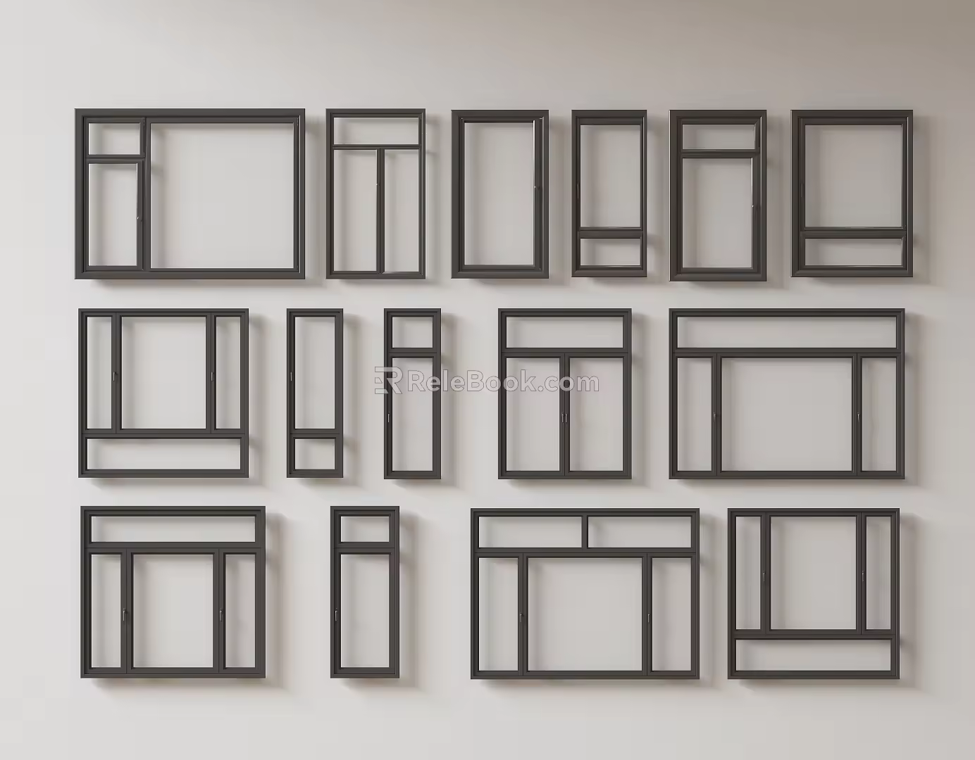 Modern windows combination windows glass windows floor-to-ceiling windows balcony windows bay windows bedroom windows sliding windows casement windows doors and windows 3d model
