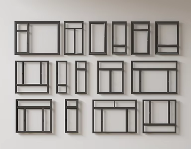 Modern windows combination windows glass windows floor-to-ceiling windows balcony windows bay windows bedroom windows sliding windows casement windows doors and windows 3d model