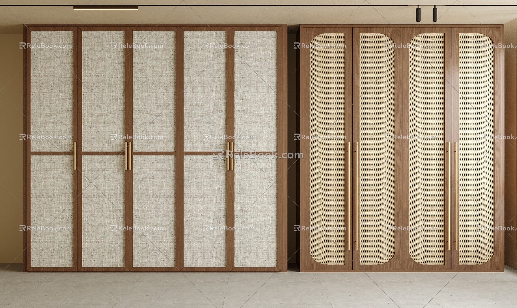 Middle style wardrobe 3d model