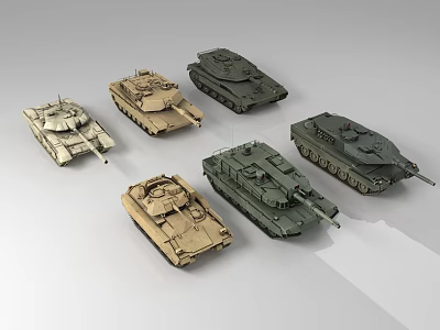 tank combination a group of tanks military equipment army weaponry enemy target tank 3d model