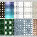 Wall Decorations Tiles Small Tiles Seamless Ceramic Mosaic Classic Color Matching Chinese Traditional Mosaic Pattern 3d model
