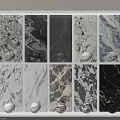 Various Marble Textures Decorative Components With Different Patterns And Styles