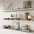 Decorative Ornaments Combination Picture Frame Dry Branches Display Books Glass Bottles 3d model