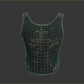 Vintage Metallic Breastplate Armor With Decorative Patterns And Central Fleur De Lis Design