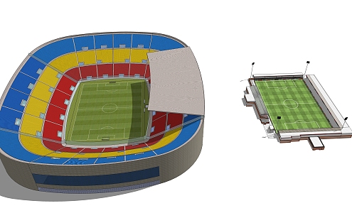 modern football stadium 3d model