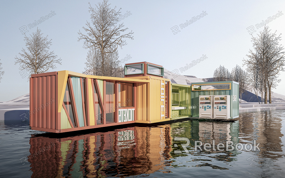 Modern Container Container Architecture Container Cafe Station Architecture Landscape Architecture model