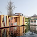 Modern Container Architecture Container Cafe Station Architecture Landscape Architecture 3d model