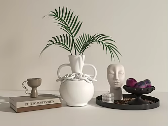 Vase Flower Tray Cup 3d model