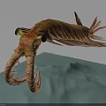 Strange Sea Creature With Orange Body Yellow Eyes And Finned Appendages On Ocean Floor