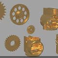 Golden Hardware Tools Gears and Mechanical Parts with Diverse Shapes and Sizes