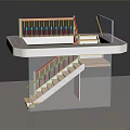 Modern Staircase Design With Wooden Railing Steps And Landing Platform Structure