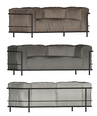 Modern double sofa 3d model