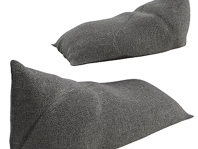 Gray Fabric Bean Bag Chairs With Soft Comfortable Design For Home 3d model