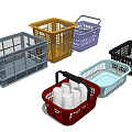 Colorful Plastic Storage Baskets With Handles In Various Shapes And Sizes