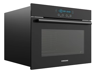 Samsung Black Built In Oven With Digital Display And Control Panel 3d model