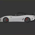 White Sports Car With Black Roof Rear Spoiler And Sleek Sporty Exterior Design