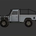Sturdy White Pickup Truck Featuring Black Roof Rack Off Road Tires And Classic Design
