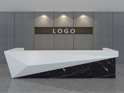 Modern reception desk model