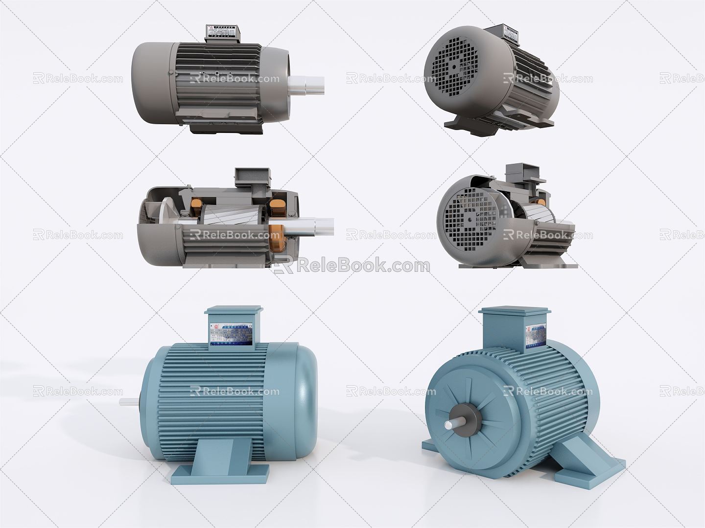 Modern Electric Motor Motor 3d model