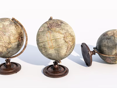 Retro Globe Old Globe 3d model Retro Globe Old Globe 3d model