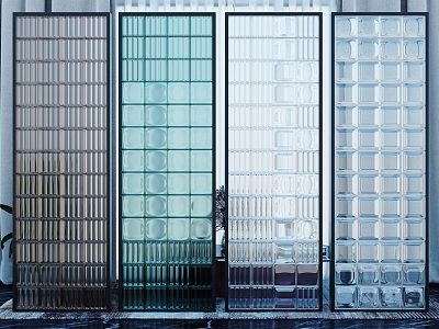 Partition glass screen 3d model