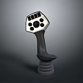 Advanced Spacecraft Control Joystick With Multiple Buttons Central Knob And Spiral Base For Space Exploration