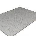 Light Gray Square Rug With Subtle Grid Pattern And Soft Textured Design 3d model