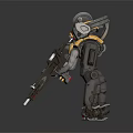 Modern Robot Mech Warrior Mech Soldier Machine Battlearm Mechanical Battlearm 3d model