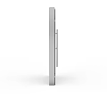 Modern Stainless Steel Storage Locker With Horizontal Vent Slots And Metal Handle