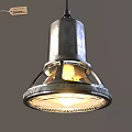 Modern Metal Chandelier With Cylindrical Top Structural Support And Transparent Shade For Bright Lighting