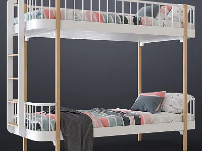 Modern Bed Bunk Bed Children Bunk Bed 3d model