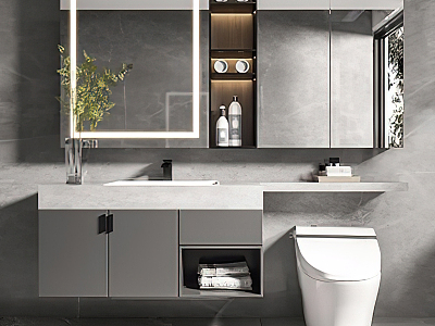 modern sink bathroom cabinet model