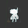 Mechanical Robot Shaped Amusement Equipment For Kids With Jointed Arms And Metal Frame