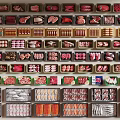 Fresh Packaged Meats And Seafood Various Types Organized Display In Market