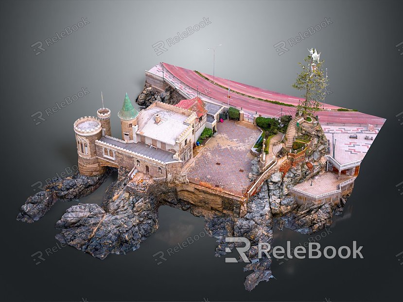 Monuments Sites Sites Sites Ruins Castle Fortress Ancient Castle Ancient Ruins Realistic model