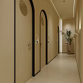 Modern Elegant Beauty Salon Interior With Reception Desk Green Plants And Comfortable Seats