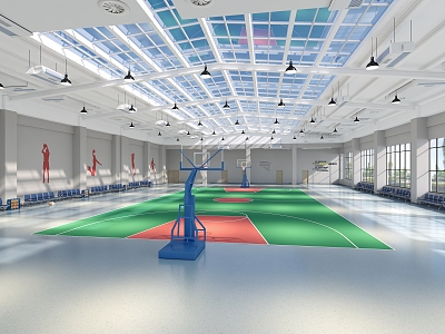 Indoor Basketball Hall 3d model