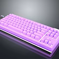 Purple Mechanical Keyboard With Backlit RGB Lighting And Sleek Modern Design