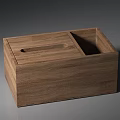 Wooden Multi Functional Tissue Box With Open Compartment For Daily Living Supplies