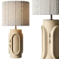 Cream wind table lamp 3d model